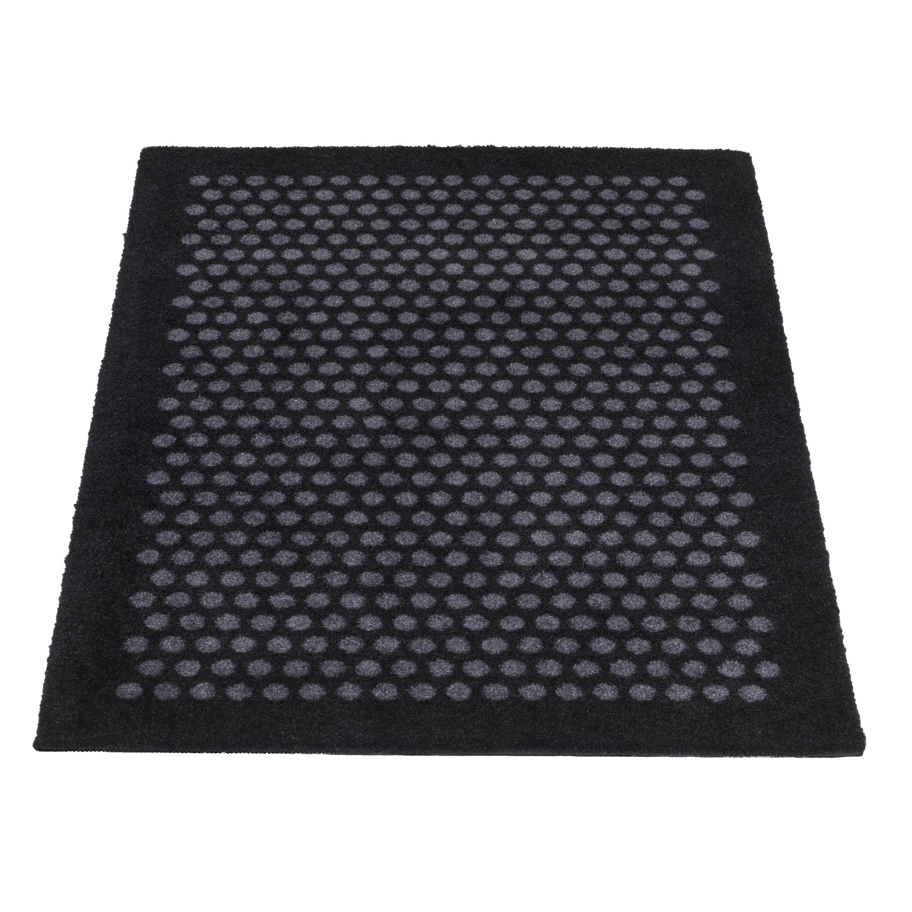 GULVMÅTTE 60 x 90 CM - DOT SORT/GRÅ