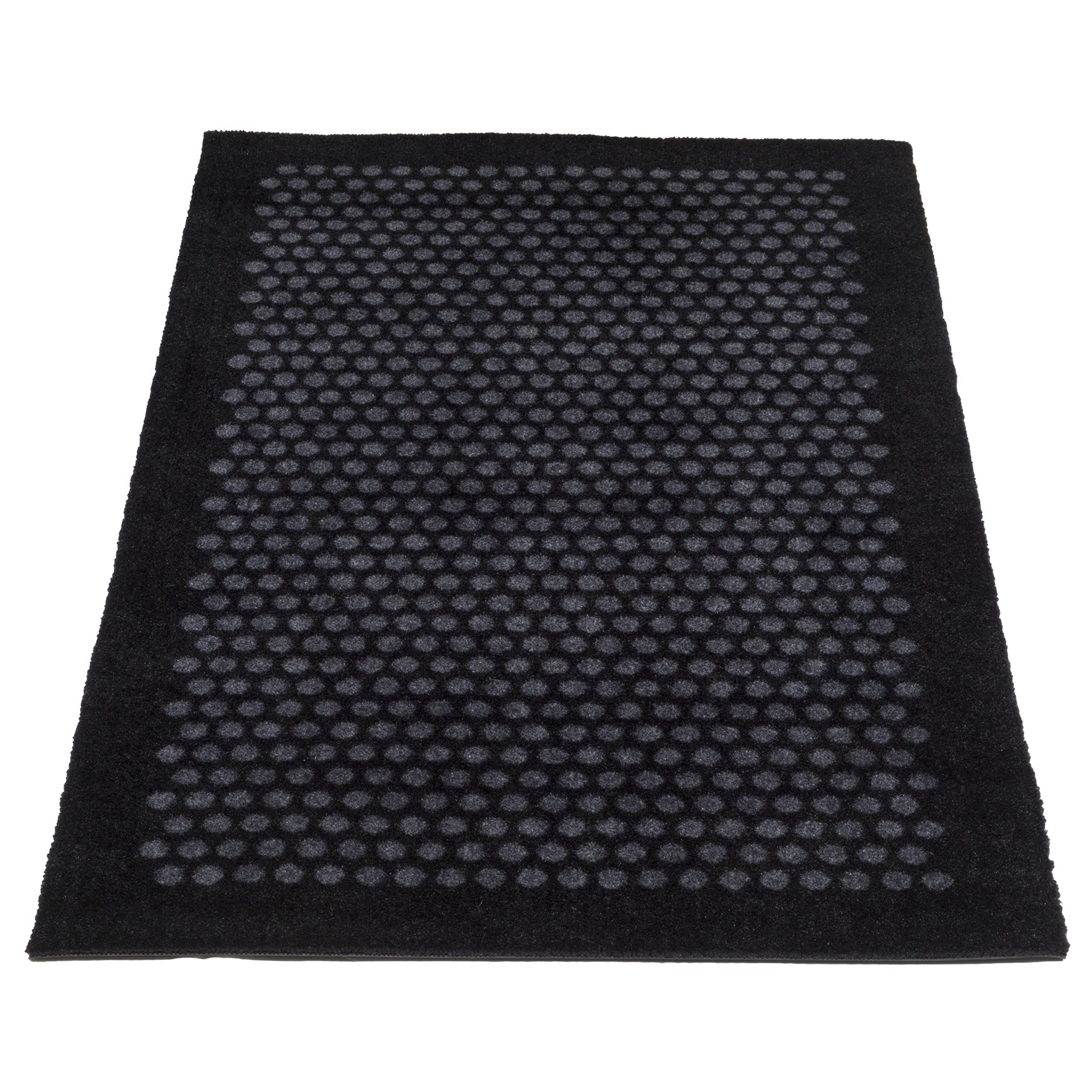 GULVMÅTTE 67 x 120 CM - DOT SORT/GRÅ