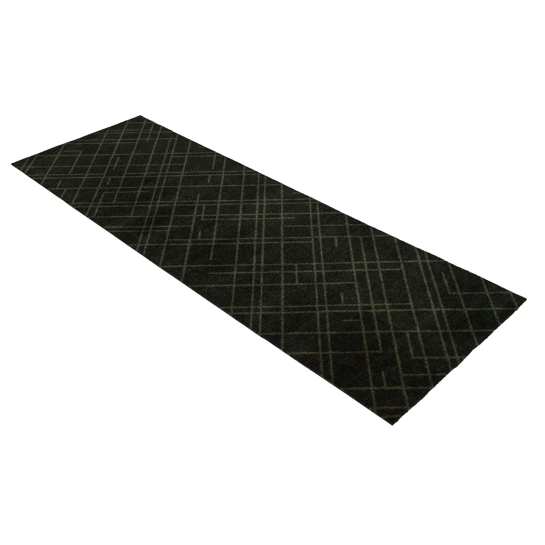 50% - GULVMÅTTE 67 x 200 CM LINES/DARK GREEN
