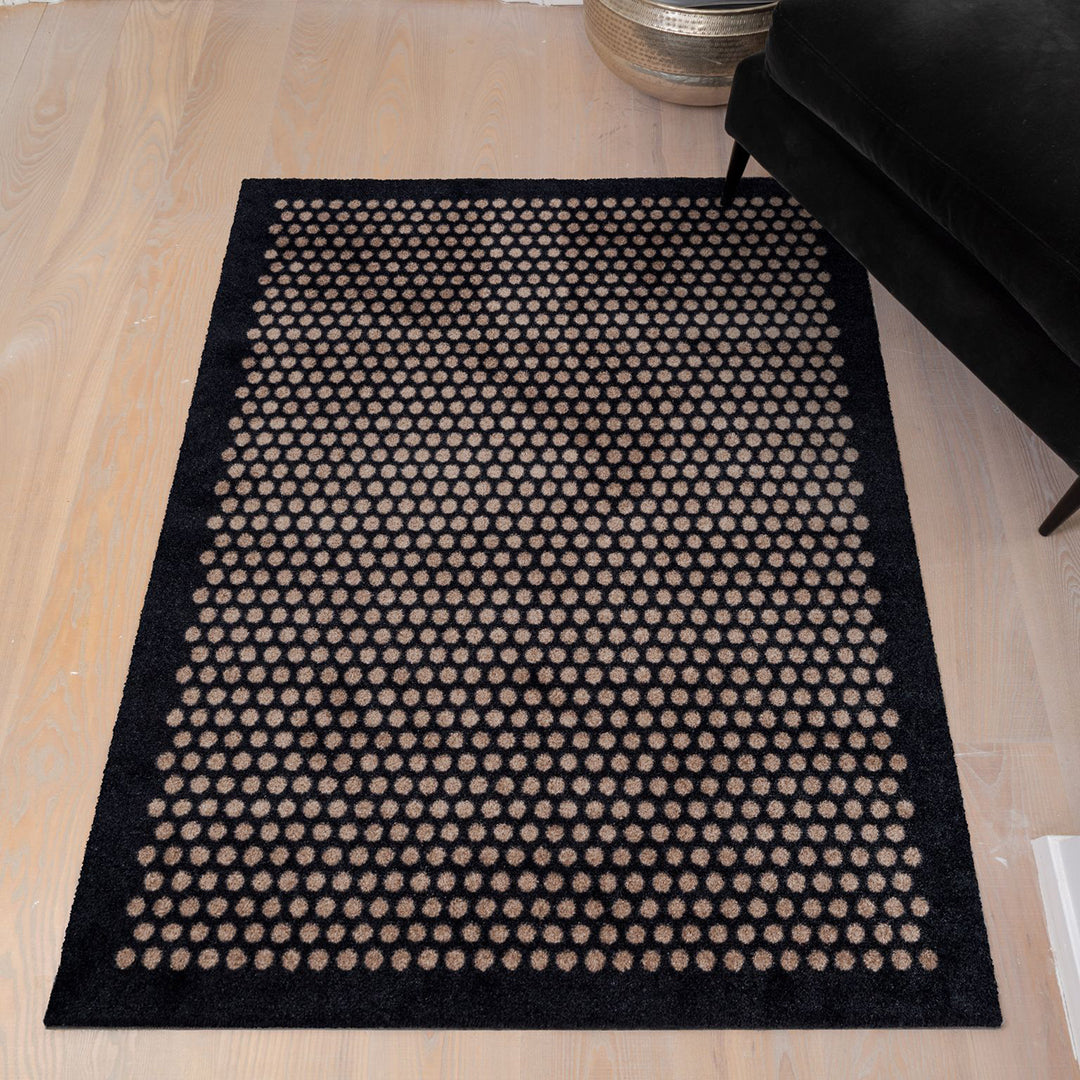 TÆPPE 90 x 130 CM - DOT SORT/SAND