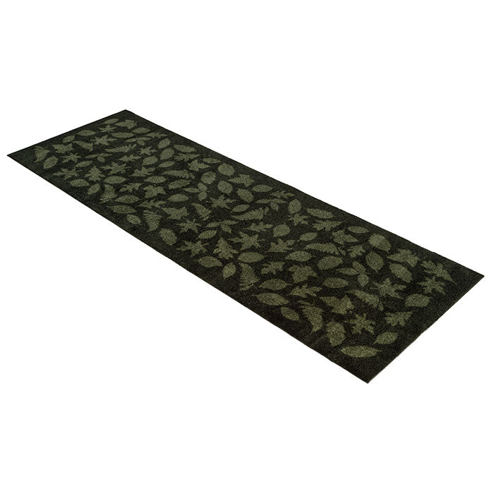 50% - GULVMÅTTE 67 x 200 CM - LEAVES/DARK GREEN