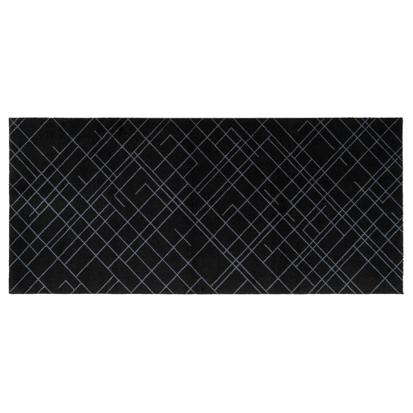 FUßMATTE 90 x 200 CM LINES/BLACK GREY